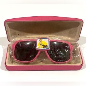 Rare New Vintage Pink Coppertone Water Babies Sunglasses & Case Girl Dog Suite